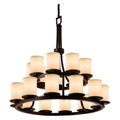 Dakota 21-Light 2-Tier Ring LED Chandelier (254|FAB-8767-10-CREM-DBRZ-LED21-14700)