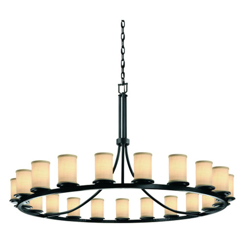 Dakota 21-Light 1-Tier Ring LED Chandelier (254|FAB-8716-10-CREM-MBLK-LED21-14700)