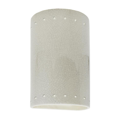 Small Cylinder w/ Perfs - Closed Top (Outdoor) (254|CER-0990W-CRK)