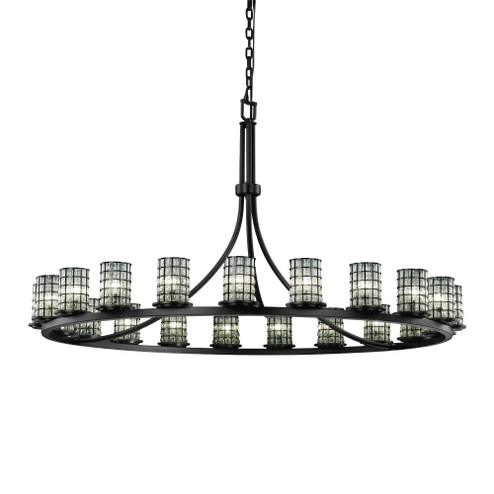 Dakota 21-Light 1-Tier Ring Chandelier (254|WGL-8716-10-GRCB-MBLK) Dakota 21-Light 1-Tier Ring Chandelier (254|WGL-8716-10-GRCB-MBLK)