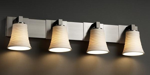 Modular 4-Light Bath Bar (254|POR-8924-10-WAVE-NCKL)