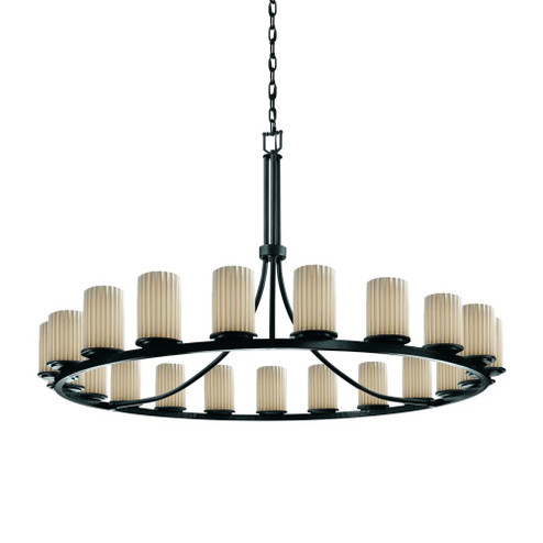 Dakota 21-Light 1-Tier Ring Chandelier (254|POR-8716-10-PLET-MBLK)