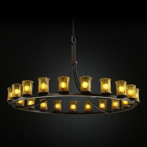 Dakota 21-Light 1-Tier Ring Chandelier (254|GLA-8716-16-WTFR-MBLK) Dakota 21-Light 1-Tier Ring Chandelier (254|GLA-8716-16-WTFR-MBLK)