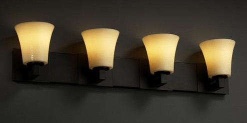 Modular 4-Light Bath Bar (254|CNDL-8924-10-AMBR-MBLK) Modular 4-Light Bath Bar (254|CNDL-8924-10-AMBR-MBLK)