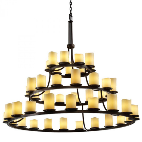Dakota 45-Light 3-Tier Ring Chandelier (254|CNDL-8714-14-CREM-DBRZ)