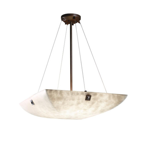 24'' Pendant Bowl w/ Concentric Squares Finials (254|CLD-9662-25-DBRZ-F5)