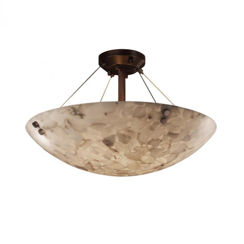 18'' Semi-Flush Bowl w/ Pair Cylindrical Finials (254|ALR-9651-35-DBRZ-F1)