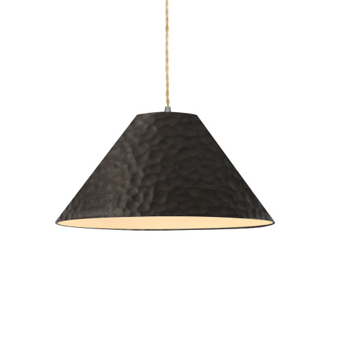 Large Avola LED 1-Light Pendant (254|CER-6645-HMIR-NCKL-BEIG-TWST-LED1-700)