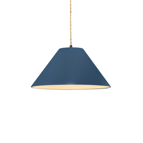 Small Avola 1-Light Pendant (254|CER-6640-MID-MBLK-BEIG-TWST-LED1-700)