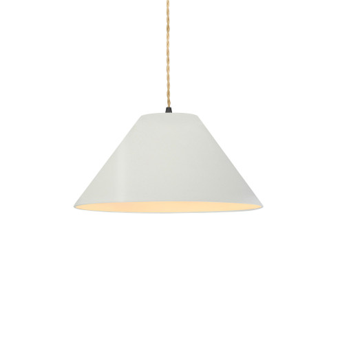 Small Avola 1-Light Pendant (254|CER-6640-MAT-MBLK-BEIG-TWST)