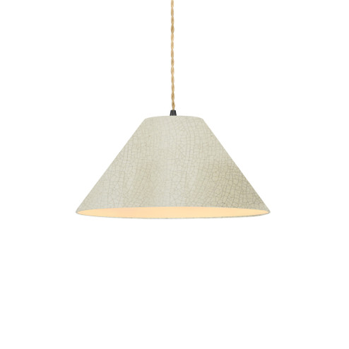 Small Avola 1-Light Pendant (254|CER-6640-CRK-MBLK-BEIG-TWST-LED1-700)