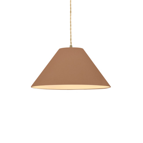 Small Avola 1-Light Pendant (254|CER-6640-ADOB-ABRS-BEIG-TWST)