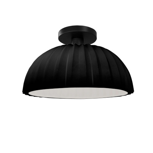 Pleated Dome Semi-Flush (254|CER-6623-BKMT-MBLK)