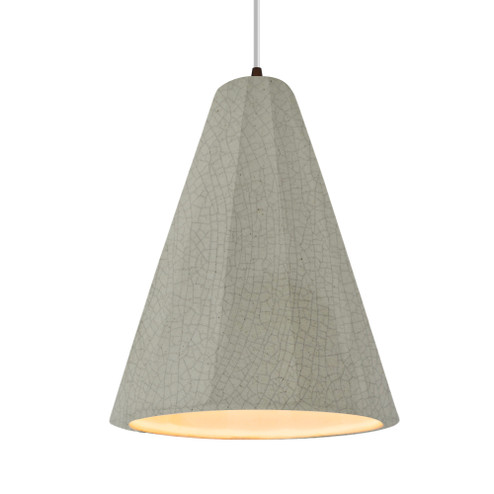 Tall Fluted 1-Light Pendant (254|CER-6607-CKC-DBRZ-WTCD-LED1-700)