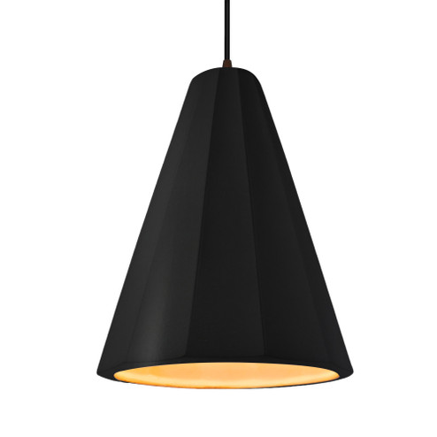 Tall Fluted 1-Light Pendant (254|CER-6607-CBGD-DBRZ-BKCD)