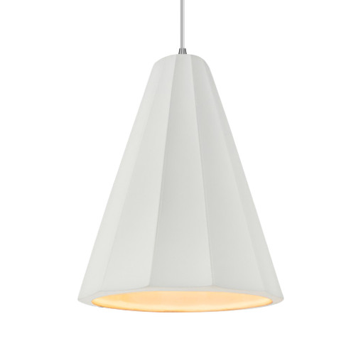 Tall Fluted 1-Light Pendant (254|CER-6607-BIS-NCKL-WTCD-LED1-700)