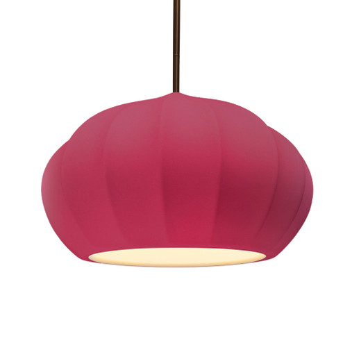 Oval Fluted 1-Light Pendant (254|CER-6605-CRSE-DBRZ-RIGID)