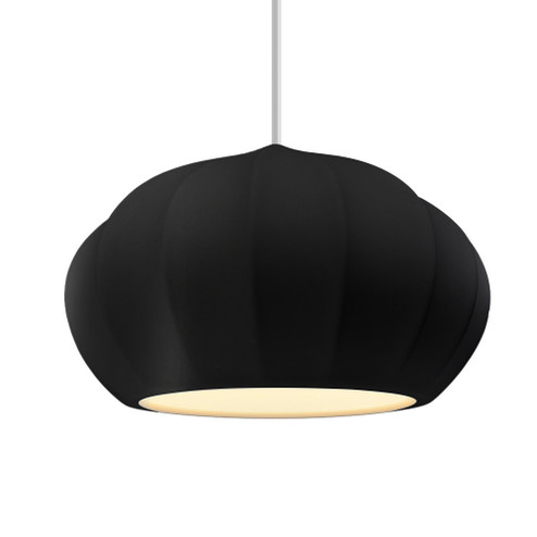 Oval Fluted 1-Light Pendant (254|CER-6605-CRB-ABRS-WTCD)