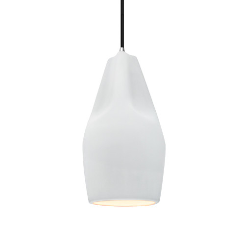 Tall Crease 1-Light Pendant (254|CER-6597-WTWT-CROM-BKCD)