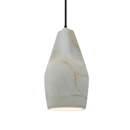 Tall Crease 1-Light Pendant (254|CER-6597-STOC-MBLK-BKCD-LED1-700)