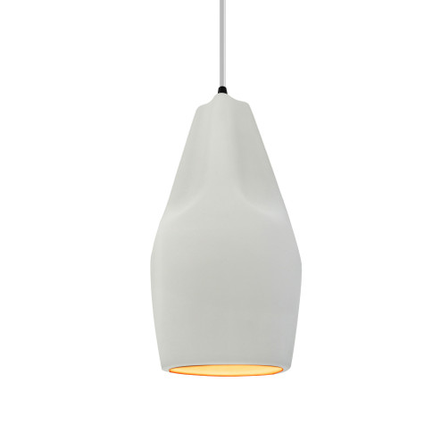 Tall Crease 1-Light Pendant (254|CER-6597-MTGD-MBLK-WTCD-LED1-700)