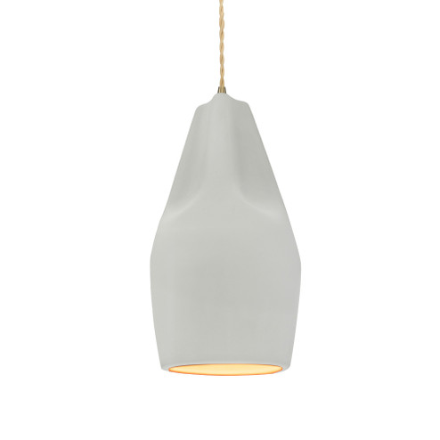 Tall Crease 1-Light Pendant (254|CER-6597-MTGD-ABRS-BEIG-TWST-LED1-700)