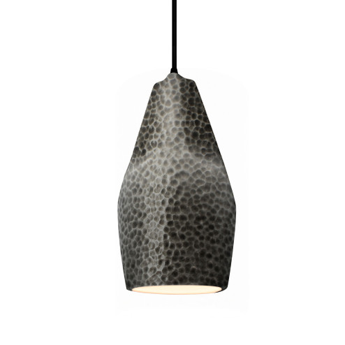 Tall Crease 1-Light Pendant (254|CER-6597-HMPW-MBLK-BKCD)
