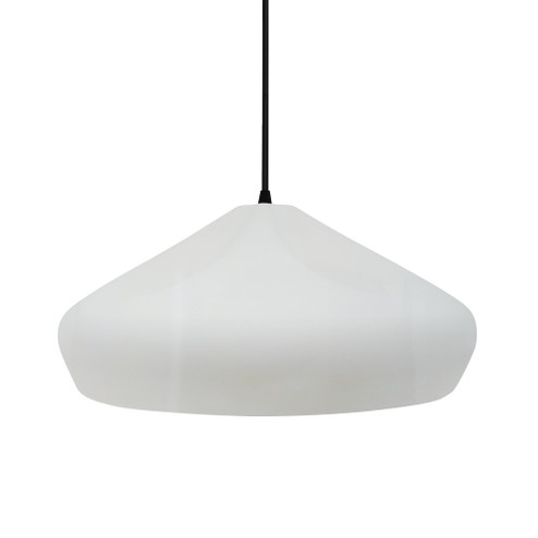 Large Crease 1-Light Pendant (254|CER-6595-WTWT-MBLK-BKCD)