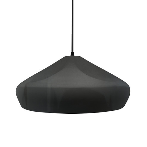 Large Crease 1-Light Pendant (254|CER-6595-GRY-MBLK-BKCD-LED1-700)