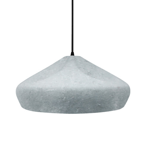 Large Crease 1-Light Pendant (254|CER-6595-CONC-MBLK-BKCD)