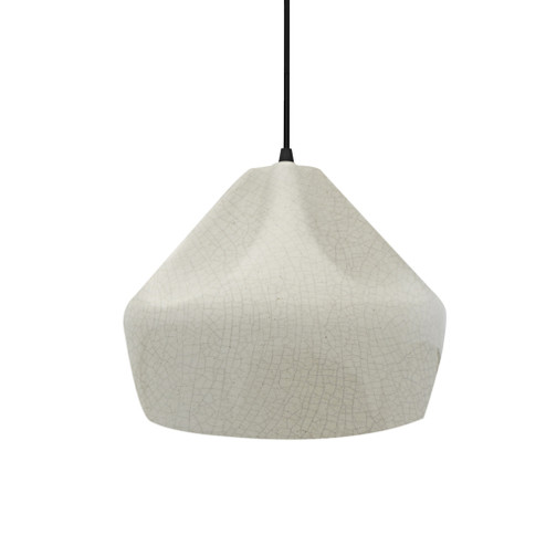 Small Crease 1-Light Pendant (254|CER-6590-CRK-MBLK-BKCD-LED1-700)