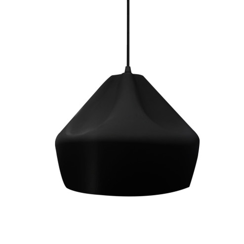 Small Crease 1-Light Pendant (254|CER-6590-CRB-MBLK-BKCD)