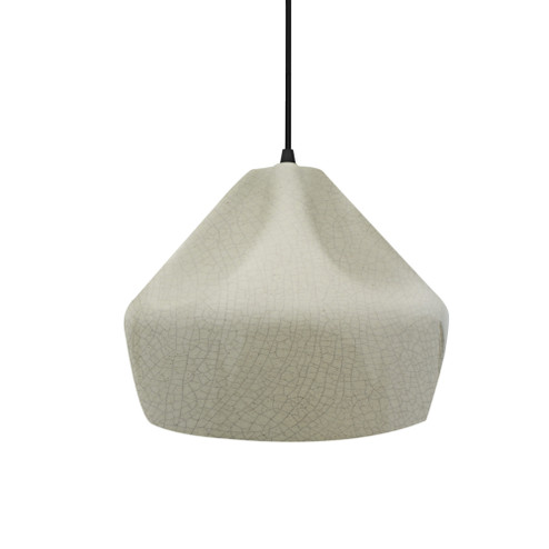 Small Crease 1-Light Pendant (254|CER-6590-CKC-MBLK-BKCD-LED1-700)