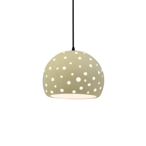 Small Globe 1-Light Pendant (254|CER-6580-VAN-MBLK-BKCD-LED1-700)