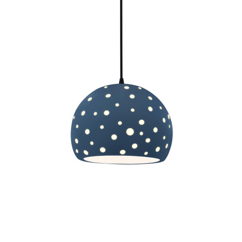 Small Globe 1-Light Pendant (254|CER-6580-MID-MBLK-BKCD-LED1-700)