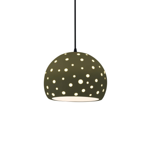 Small Globe 1-Light Pendant (254|CER-6580-MGRN-MBLK-BKCD-LED1-700)