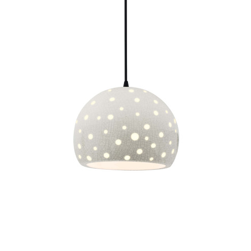 Small Globe 1-Light Pendant (254|CER-6580-CRK-MBLK-BKCD-LED1-700)