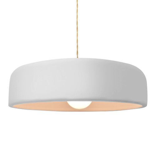 Large Spire 1-Light Pendant (254|CER-6575-WHT-BRSS-BEIG-TWST-LED1-700)