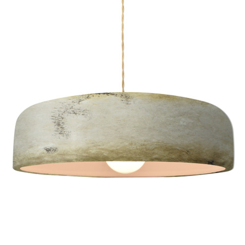 Large Spire 1-Light Pendant (254|CER-6575-TRAG-NCKL-BEIG-TWST)