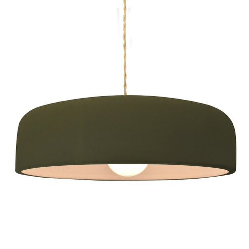 Large Spire 1-Light Pendant (254|CER-6575-MGRN-NCKL-BEIG-TWST)