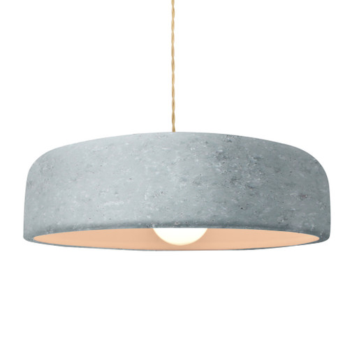 Large Spire 1-Light Pendant (254|CER-6575-CONC-BRSS-BEIG-TWST)