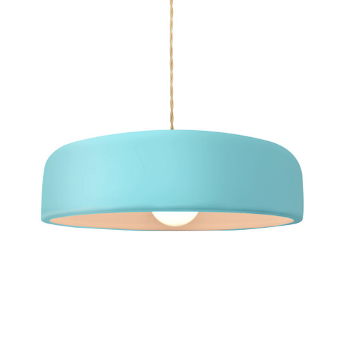 Medium Spire 1-Light Pendant (254|CER-6573-RFPL-NCKL-BEIG-TWST-LED1-700)