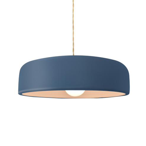 Medium Spire 1-Light Pendant (254|CER-6573-MID-MBLK-BEIG-TWST)