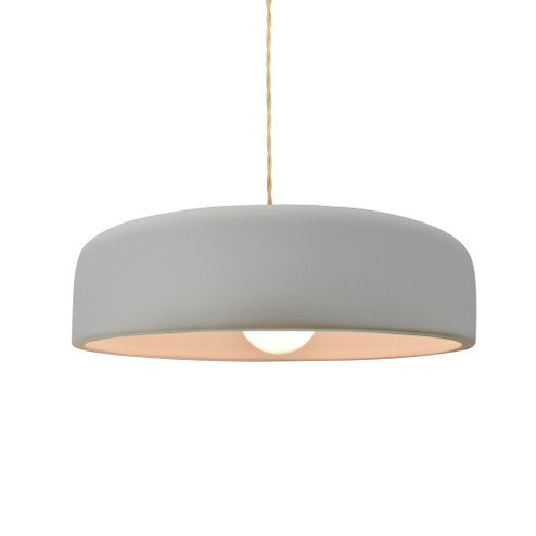 Medium Spire 1-Light Pendant (254|CER-6573-MAT-NCKL-BEIG-TWST)