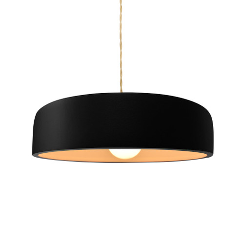 Medium Spire 1-Light Pendant (254|CER-6573-CRB-NCKL-BEIG-TWST)