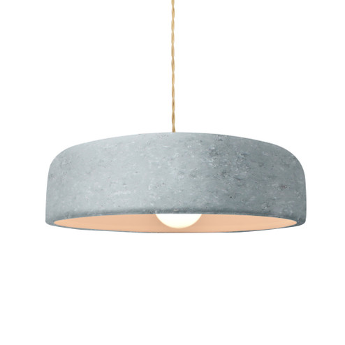 Medium Spire 1-Light Pendant (254|CER-6573-CONC-BRSS-BEIG-TWST-LED1-700)