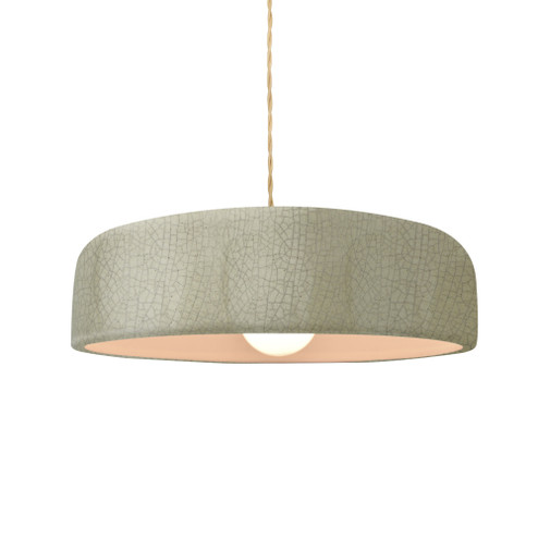 Medium Spire 1-Light Pendant (254|CER-6573-CKC-MBLK-BEIG-TWST)