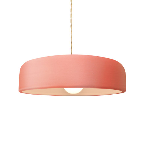 Medium Spire 1-Light Pendant (254|CER-6573-BSH-MBLK-BEIG-TWST-LED1-700)