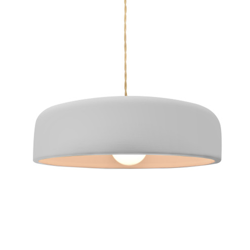 Medium Spire 1-Light Pendant (254|CER-6573-BIS-NCKL-BEIG-TWST-LED1-700)