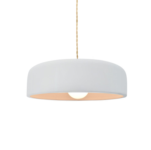 Small Spire 1-Light Pendant (254|CER-6571-WTWT-BRSS-BEIG-TWST-LED1-700)